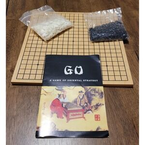 John Hansen Go Deluxe Board Game Solid Wood Set Vintage Strategy Game Complete